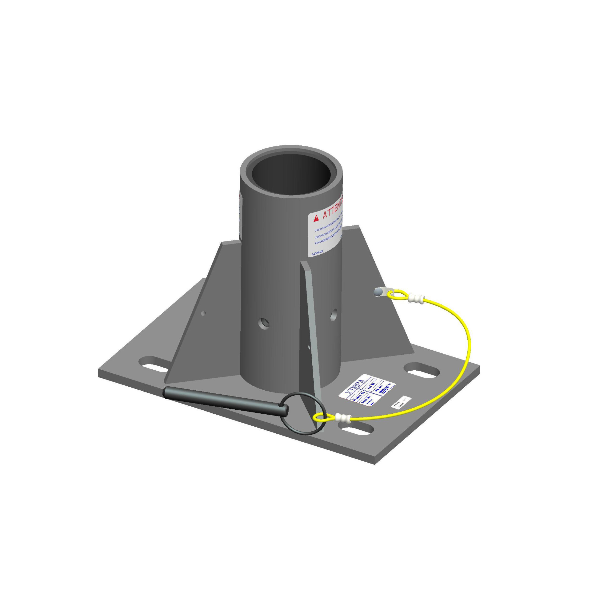 3" Center Floor Adapter, 304 SST